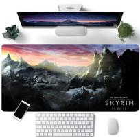 S-Skyrim Žaidimų pelės kilimėlis Didelis klaviatūros stalo kilimėlis Žaidimų pelės kilimėlis Užrakintas kraštas Neslystantis kilimėlis LE700x300x2mm