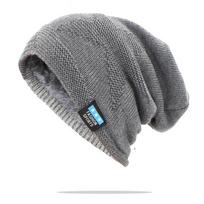 Suaugusių vyrų žieminė šilta kepurė moterims, unisex, nauja vilnonė, megzta, kasdieniška, beanie tipo, skullie tipo, firminė, lauko, medvilninė kepurė HT138 56-62 cm (elastic ) gray