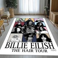 Madingas Billie Eilish dainininkės svetainės neslystantis kilimėlis minkštas kilimas miegamojo vaikų žaidimų kambario sofai, namų dekoras durų kilimėlis dovana 100x150cm
