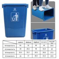 60L patalpų/lauko šiukšliadėžė su atverčiamu dangčiu virtuvei ir biurui 20L Rectangular Thickened