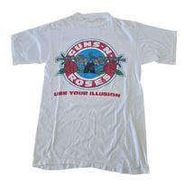 Vintage 1990s Guns N' Roses Use Your Illusion 1993 Tour F/B Graphic T-shirt. S gray