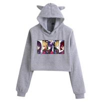 2023 Japanese Anime Oshi No Ko Starry Child Cat Ear Hoodie XL gray