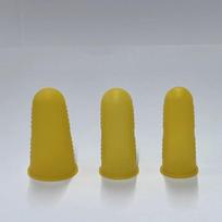 High-Temperature Silicone Finger Cots - Heat Resistant, Anti-Slip, Anti-Static, Protection Sleeves in Large, Medium, Small Small geltona