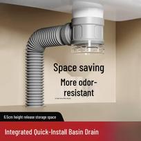 TLXT Bathroom Sink Pop-Up Drain with Anti-Odor Feature