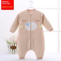 Baby Split Leg Sleeping Bag; Baby Anti-Kick Quilt; Air Conditioning Quilt; Infant Sleeping Bag; Baby Autumn And Winter Sleeping Bag. 85-170 cm beige