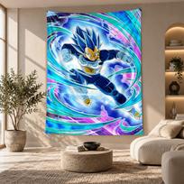 Decorative Tapestry,Vegeta Printed Wall Art, Lightweight Wall Hanging For Bedroom Background 100cmx150cm white