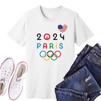 Olympic Team USA In 2024 France Olympics Games Tees Shirt S to 5XL 100 white
