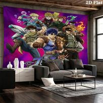 Jojo'S Bizarre Adventure Wall Tapestry Aesthetic Wall Hanging Printed Fabric Blanket Decorative Tapestries For Bedroom Living Room Home Decor 150cm x 200cm