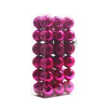 36 vienetų 4 cm netaisyklingos formos perlamutrinis matinis ir blizgus plastiko Kalėdinių papuošalų rinkinys 4cm/36pcs