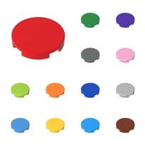 50pcs Building Blocks Round Tile 2x2 Compatible with Major Brands 4150 14769 DIY MOC Educational Creative Toys Gift 50pcs
