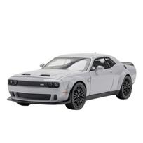 1:32 mastelio Dodge Challenger Hellcat Redeye lydinio raumenų automobilio modelis su garsu ir šviesa Vaikams skirta žaislinė kolekcionuojama prekė Gimtadienio dovana pilka spalva