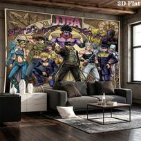 Jojos Bizarre Adventure Wall Tapestry Aesthetic Wall Hanging Printed Fabric Blanket Decorative Tapestries For Bedroom Living Room Home Decor 180cm x 230cm