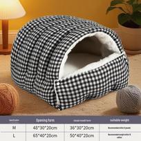 Visasezoninis skalbiamas augintinio lizdas: Jaukus uždaras guolis katėms ir šunims M - Medium (for pets under 8 jin)