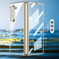 Galaxy Z Fold6 Case With Screen Protector Full Transparent Slim Cover Electroplated Finish Flip Style Samsung Galaxy Z Fold 4
