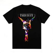 Michael Jackson This Is It Vintage T-shirt Unisex Singer Cotton Men T Shirt New Tee T Shirt Women's Tops 2026 Summer New Fashion 140 black