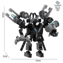 Skibidi Toilet MOC Abstract Robot Building Block Set Compatible With  Heavy Battle Damage Titan TV Man Scale Model Block Bricks Toys  Playsets black