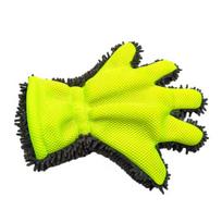Chenille Car Wash Glove Five-Finger Microfiber Wash Mitt Scratch Free Car Interior Exterior 1pc yellow