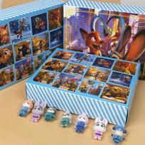 Latest 24pcs/Set Adorable Zootopia Blind Box Cartoon Nick Judy Characters Figure Playthings Dolls designed for Fans Children Birth Date Xmas Gifts gray