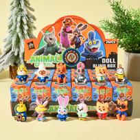 Latest 24pcs/Set Adorable Zootopia Blind Box Cartoon Nick Judy Characters Figure Playthings Dolls designed for Fans Children Birth Date Xmas Gifts orange