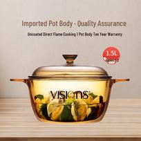 Corning Visions 1,5 l kristalinio stiklo puodas 1.5L beige