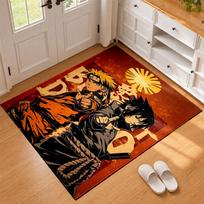 Naruto Carpet Door Mat for Living Room or Bedroom Protective Mat Under Chair Office Decoration Christmas Gift Birthday Present 40cmx60cm black