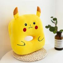 Keturkampė elastinė pliušinė pagalvė, pietų pertraukos pagalvė, biuro pagalvė, lėlė, studentų miego artefaktas, animacinis morkos santechnika 25 * 32cm yellow