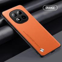 PU Leather Case For Xiaomi Poco M8 Pro 5G Back Cover Silicone Shockproof Full Protection Phone Case For PocoM8 Pro M8Pro Poco M8 oranžinė