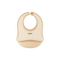 Waterproof Silicone Baby Feeding Bib white