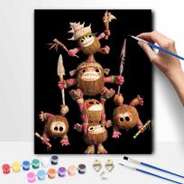 Disney Moana Kakamora coconut characters oil painting handmade painting kit diy home room decoration gift 30x40cm brown