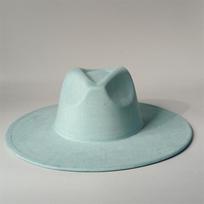 Veganiško zomšo Fedora Rancher skrybėlės Tuščios skrybėlės Burning festivaliui Daugiaspalvės Širdies formos Viršus 9,5cm kraštelis Unisex Džiazo skrybėlė Bažnytinė skrybėlė 55 -58cm gray