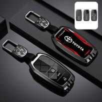 Cinko Lydinio Sportinio Stiliaus Automobilio Raktų Dėklas Pilnas Dangtelis Toyota CHR Hilux Fortuner Land Cruiser 200 Camry Corolla Crown RAV4 Highland RI6 black