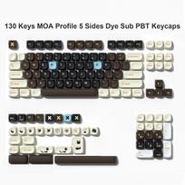 130 Keys Underwater World MOA Profile Custom Keycap Set Five Side Dye Sublimation PBT Keycaps for MX Switch Mechanical Keyboard