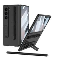 Samsung Z Fold6 Mobile Phone Case Folding Screen Pen Slot Fold6 Shell Film Integrated Adjustment Bracket Anti Fall Hard Case SM-Fold6 gray