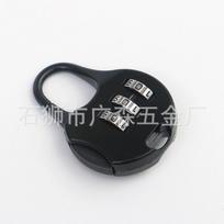 Combination Lock Small Padlock Luggage Backpack Zipper Lock Gym Dormitory Cabinet Combination Lock Mini Padlock Head gray
