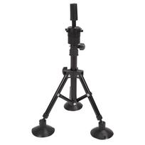 Mannequin Head Stand Adjustable Wig Tripod for Cosmetology Hairdressing Training Support black