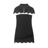 European and American fashion temperament tube top lace splicing sexy slim dress pure desire style hip skirt set M