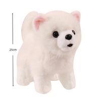 Cute Plush Pomeranian Dog Toy Real Life Stuffed Animal Soft Puppy Pet Doll Kawaii Room Decor Ideal Gift for Dog Owners white