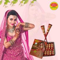 AFRIN Henna Special Mehendi Cone Pack of 12 (40gm each)|Natural Ready-to-Use Henna Cones for Dark Color, Smooth Application & Long-Lasting Stain brown