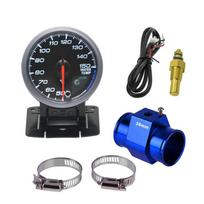 Dragon 60mm Stepper Motor Car Water Temp Gauge Temperature Meter Warning Function For 40-140 Celsius Gauge and 36mm joint black