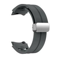 Sportinė silikoninė apyrankė, skirta Samsung Galaxy Watch 7 6 4 44 mm 40 mm magnetinio mygtuko apyrankė, skirta Galaxy Watch 6 Classic 43 47 mm laikrodžiui 5 Pro 45 mm dirželiui Galaxy Watch 7 40mm/44mm black
