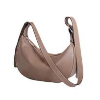 Stylish Women's Top Grain  Sling Bag - Genuine Leather Crossbody and Casual Shoulder Bag gray