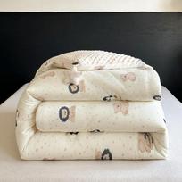 Kūdikio megzta antklodė rudeniui žiemai, storo pliušo, su animaciniu piešiniu, patalynė, antklodė, patogi, minkšta, šilta, būtina lopšio patalynė 120 x 150cm