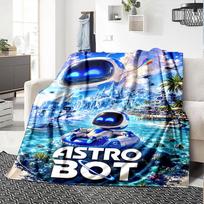 1 vnt. Astro Bot gelbėjimo misija flanelės pledas, skirtas itin minkštam, mielam komfortui, kelionėms, lovai, sofai Y7233 75cmx90cm blue