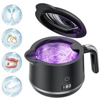 Dental Cleaning Pod, 45kHz Ultrasonic Retainer Cleaner Machine for Dentures, Mouth Guards, Braces, Aligners, Night Guard, Digital Timer, 5 Modes juoda