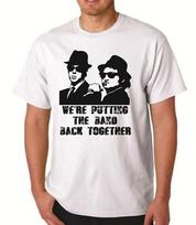 BLUES BROTHERS WERE PUTTING THE BAND BACK TOGETHER TEE SHIRT T-shirt XXXL black