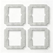 Replacement cloths for Ecovacs Winbot Mini window cleaning robot/4 pcs white
