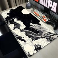 Hot Selling Black Mouse Pad Esports Gamer Desk Mat Dragon In The Cloud Mousepad Computer Acessories Non Slip Gaming Keyboard Mat 900x400x3mm