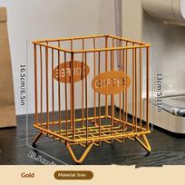 Iron Coffee Pod Holder Large Capacity Coffee Capsule Holder Coffee Creamer Container Square Shape Pod Storage Cup auksas
