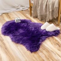 Prabangus dirbtinės avikailio kilimas svetainei Minkštas pūkuotas pliušinis kilimas Vaikų miegamojo lovos kilimėlis Dirbtinio kailio kilimas plotas Vilnos kilimai 60x90cm 23.6x35in