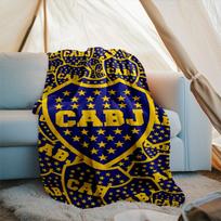 1 vnt. Boca futbolo klubo spausdintas minkštas flanelinis pledas suaugusiųjų miegamojo, svetainės, sofos, stovyklavimo, kelionių gerbėjams, Kalėdinės dovanos 75x90cm